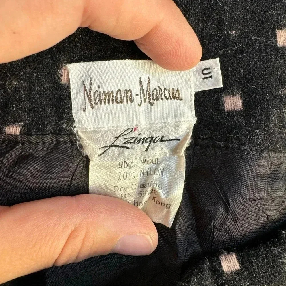 Vintage Neiman Marcus L’zinger High-Waisted Wool Pants Women’s size 10 - Picture 2 of 8